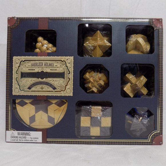 Other - Sherlock Holmes Wooden Puzzles Collection 8 Enigmas RARE Professor inc - BNWT
